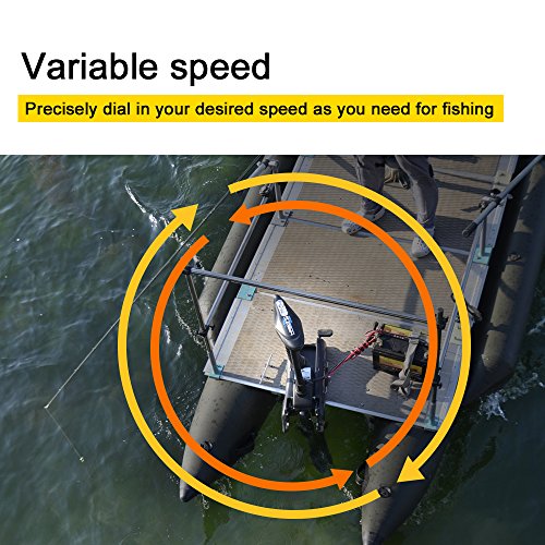 Haswing Cayman 12V 55lbs 48 inch Bow Mount Electric Trolling Motor with Foot Control X499274