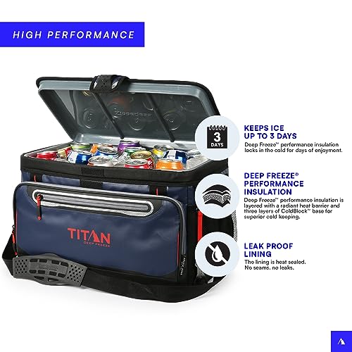 Titan Deep Freeze Cooler Zipperless Hardbody Cooler with SmartShelf U1570