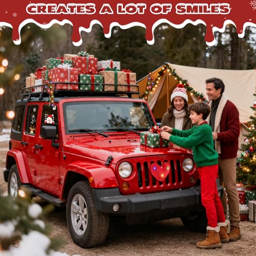 Rudolph Car Decoration Kit with LED Lights and Antlers for Christmas Z289806