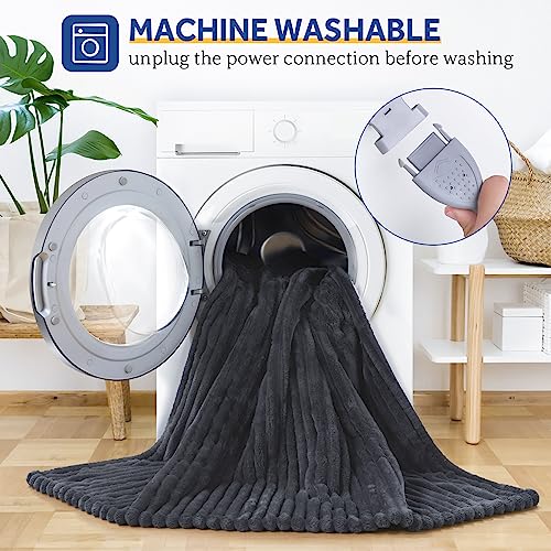 SEALY Electric Blanket Full Size, Reversible Heated Blanket, 10 Heat Settings, Machine Washable P79608