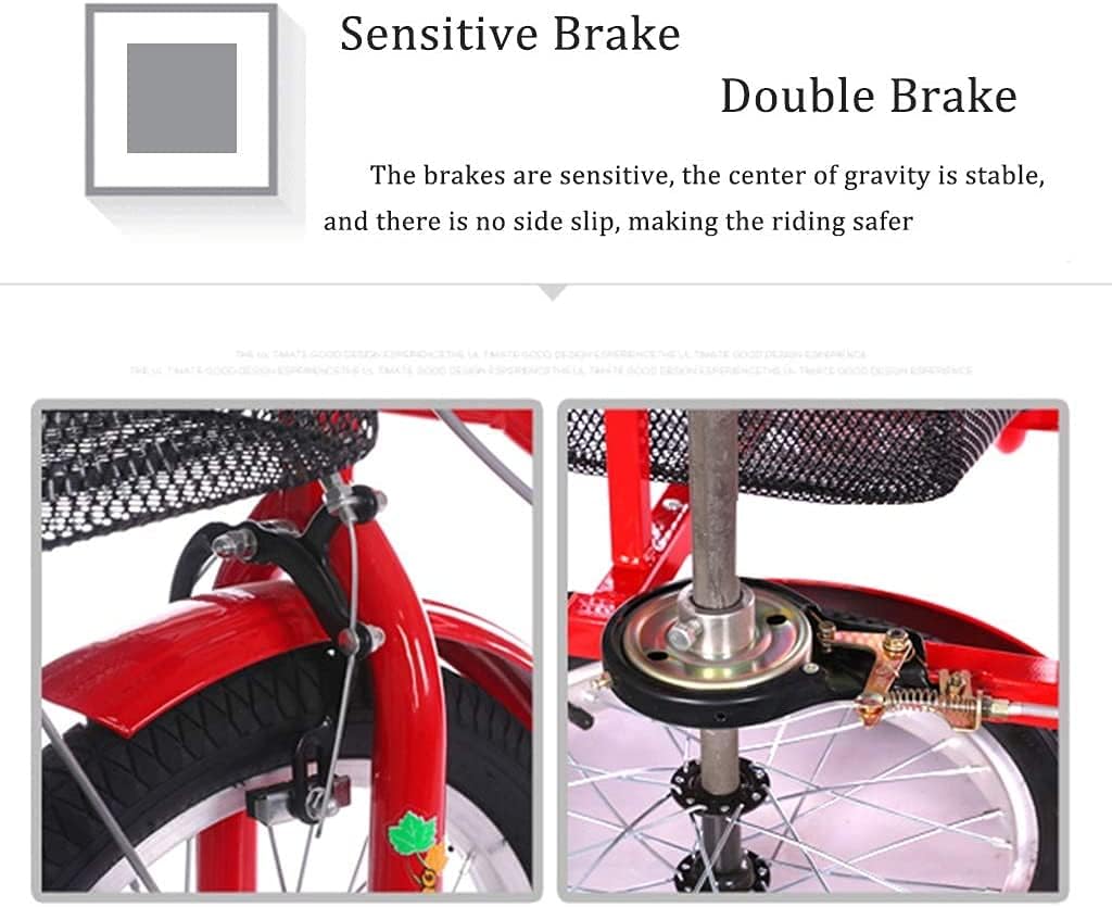 Adult Tricycle 3 Wheel Bike for Seniors Foldable Single Speed L2707