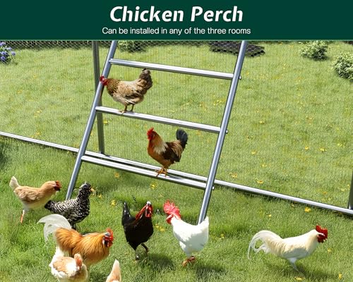 Jocisland Large Walk-in Chicken Coop with Dome Roof and Wire Mesh M784