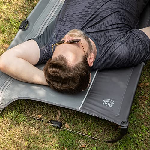 TIMBER RIDGE Lightweight Aluminum Camping Cot with Carry Bag, Blue Z494