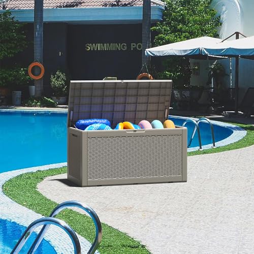 NUNU LAB 31 Gallon Outdoor Storage Box Waterproof Lockable Lid I8083