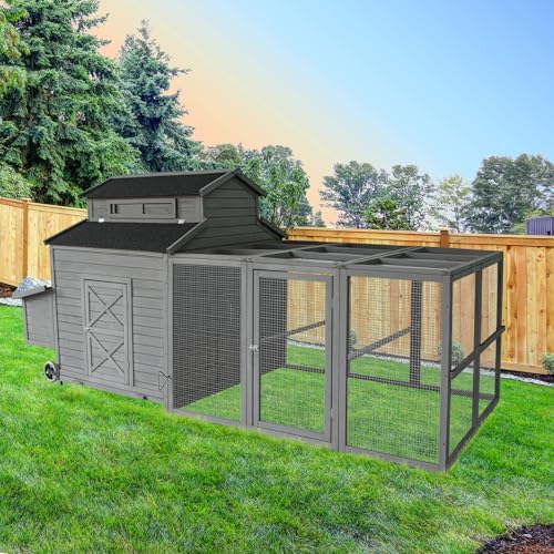 Large Chicken Coop for 6-10 Chickens with Run & Nesting Box S5640