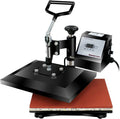 SUPER DEAL PRO 12" X 10" Heat Press Machine Digital Swing Away Heat Transfer Printing Sublimation Machine with 2 Teflon Sheet for T-Shirts, Bags, Black 110V