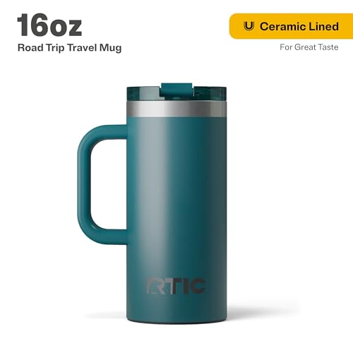 RTIC 20oz Road Trip Travel Mug with Lid and Handle, Insulated Stainless Steel P393441