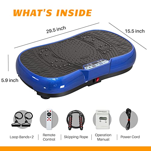 Vibration Plate Exercise Machine with Bluetooth Speaker, 450 lbs Capacity O459