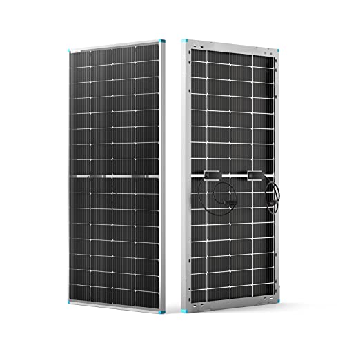 Renogy N-Type 16BB 250W Bifacial Solar Panel, 12V 250 Watt Solar Panel Double-Side 25% High-Efficiency, PV Module Power Charger for RV Marine Rooftop Farm Battery and Other Off-Grid Applications