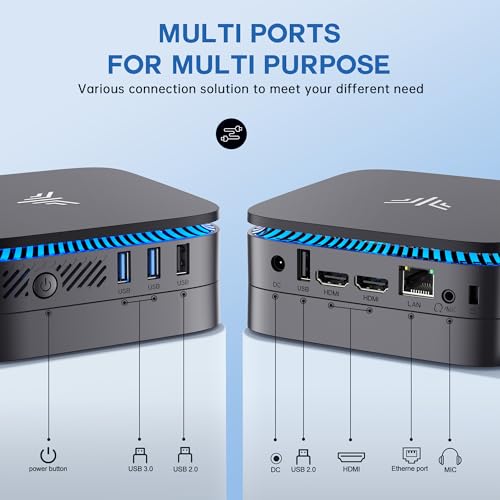 KAMRUI AK1 Plus Mini PC, 16GB RAM 512GB SSD, 4K HDMI, Dual WiFi U689