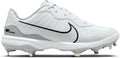 Nike Alpha Huarache Varsity 4 Low Metal Baseball Cleats White | Gray Size 8 Medium