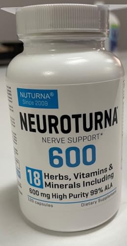 Neuropathy Support Supplement with 900 mg Alpha Lipoic Acid - Nerve Formula for Feet Hands Fingers Legs - 180 Capsules X2526