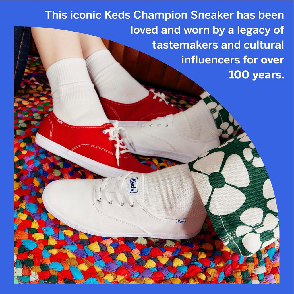Keds Women's Champion Canvas Sneaker White 8.5 W98640