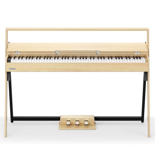 Donner OURA R300 88 Key Weighted Digital Piano, Bluetooth, Walnut Wood Color Q23942