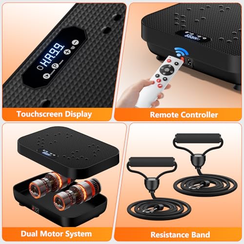 Vibration Plate Exercise Machine, 330 Lbs Capacity, 8 Modes K4598