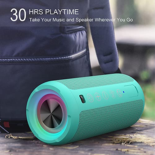 Ortizan Portable Bluetooth Speaker IPX7 Waterproof 24W Loud Sound, Black J77282