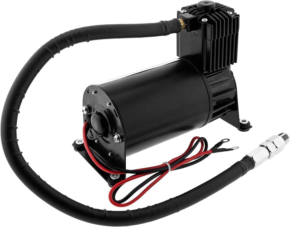 Vixen Horns Train Horn Kit for Trucks, Cars & Semi – 150psi Compressor, 1.5 Gal Tank, 3 Trumpets U506102