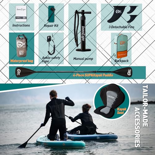 InnoExpo Inflatable Stand Up Paddle Board with Premium Accessories C20354