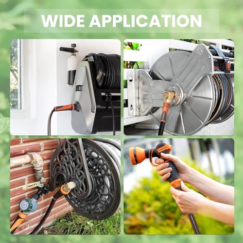 Giraffe Tools Garden Hose 100ft x 5/8", Heavy Duty Flexible Hybrid Hose Q38065