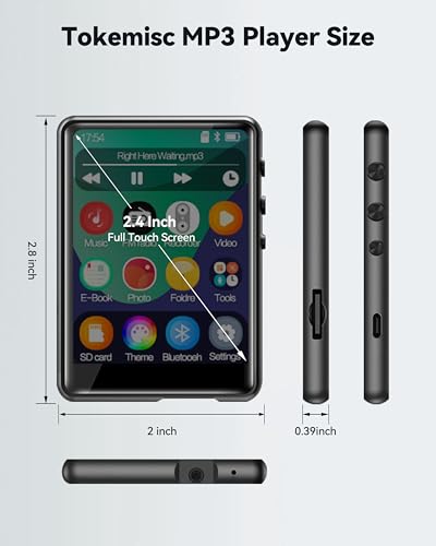 32GB Bluetooth MP3 Player with Touchscreen, FM Radio, Earphones Included W3243