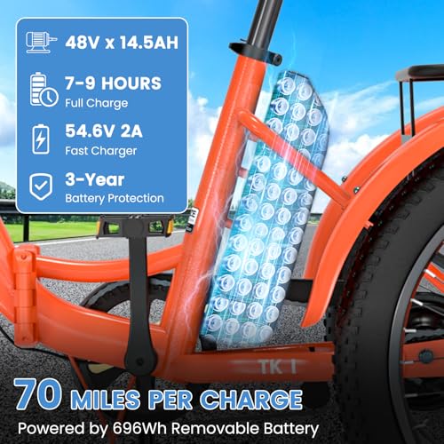 Sunbeam Electric Trike Folding 20" 500W Adult Tricycle D268101