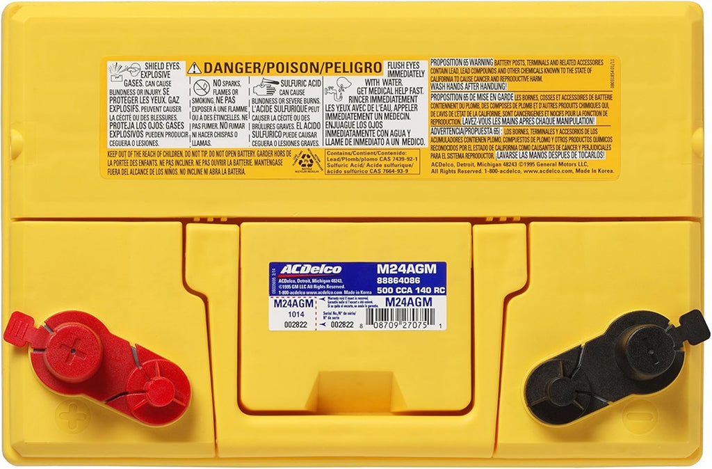 ACDelco M24AGM Professional AGM Voyager Group 24 Battery D136