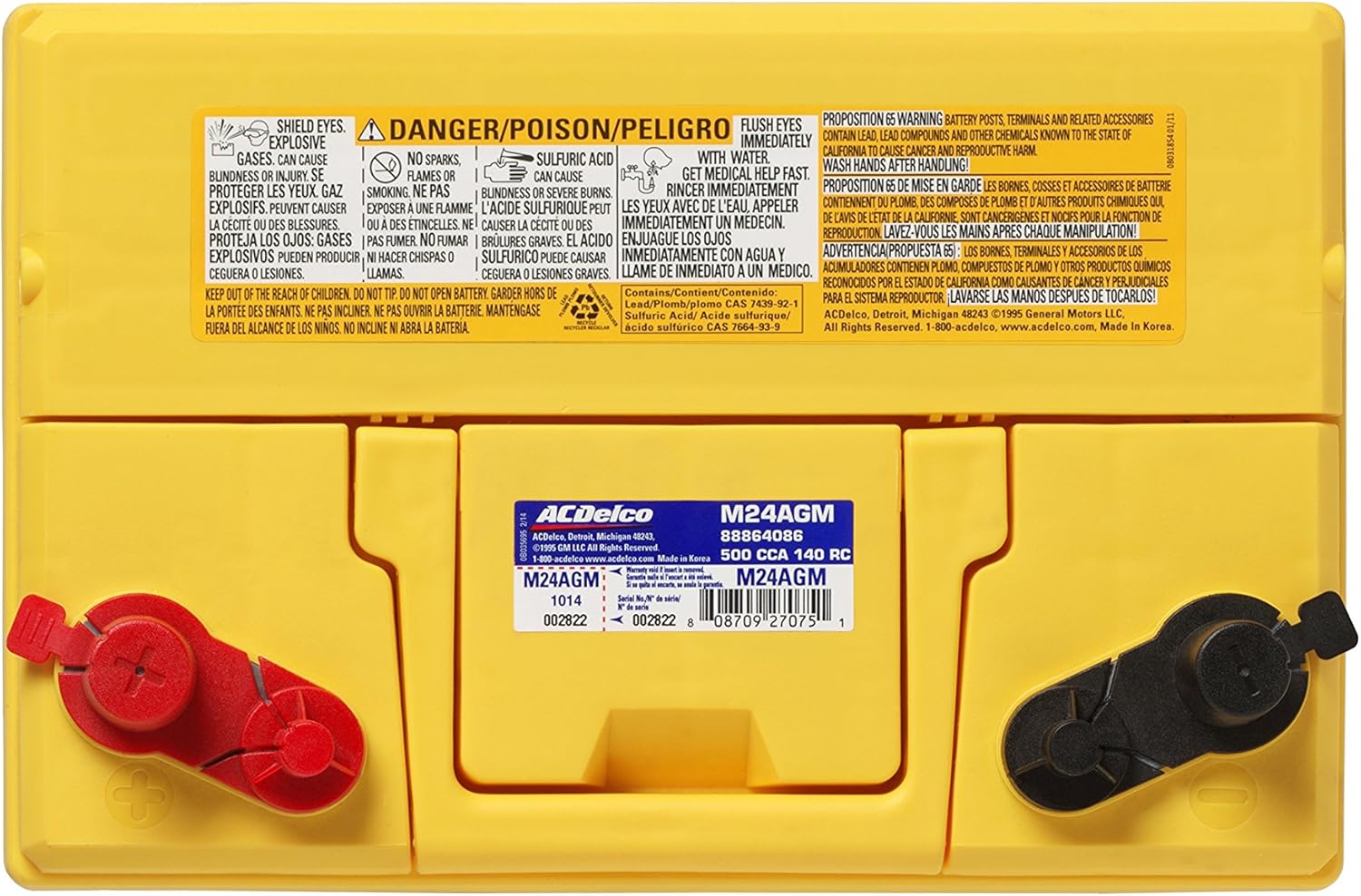 ACDelco M24AGM Professional AGM Voyager Group 24 Battery D136