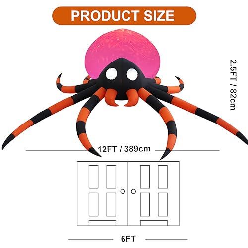 12ft Blue Zombie Halloween Inflatable with LED Lights J61276