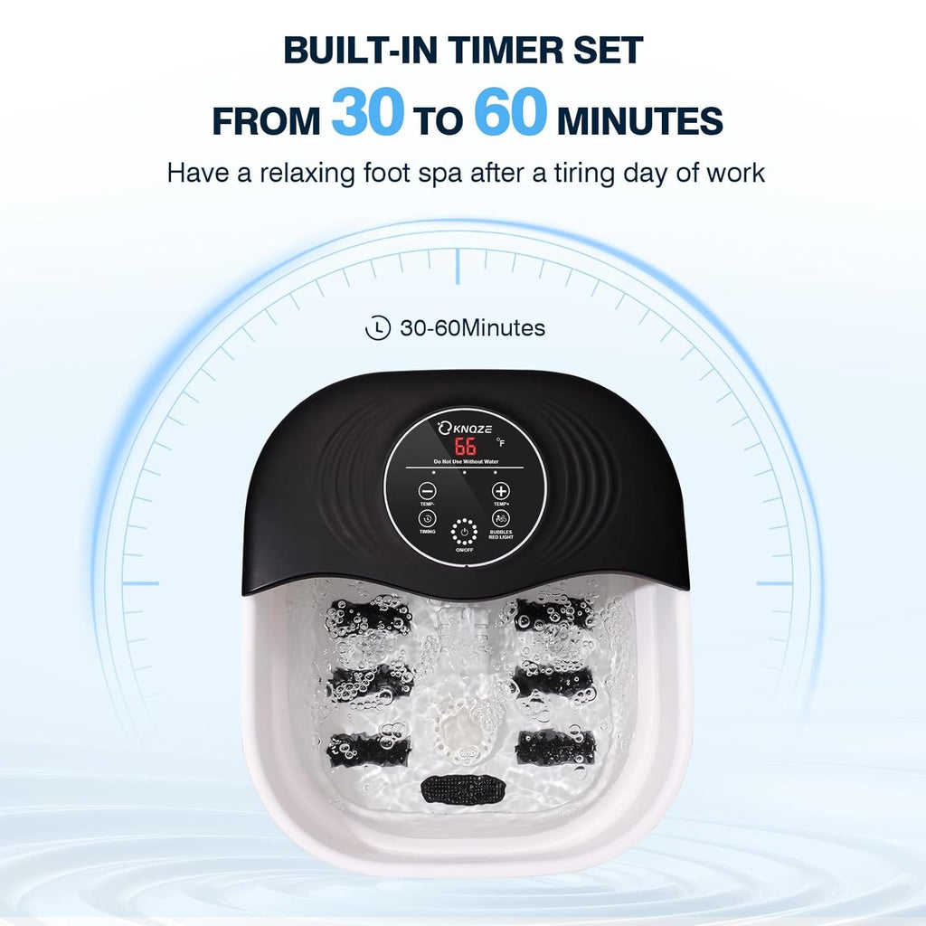 Foot Spa Massager with Heat, Bubbles and Touch Screen T787