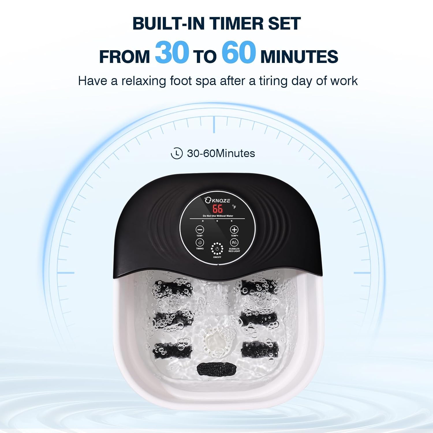 Foot Spa Massager with Heat, Bubbles and Touch Screen T787
