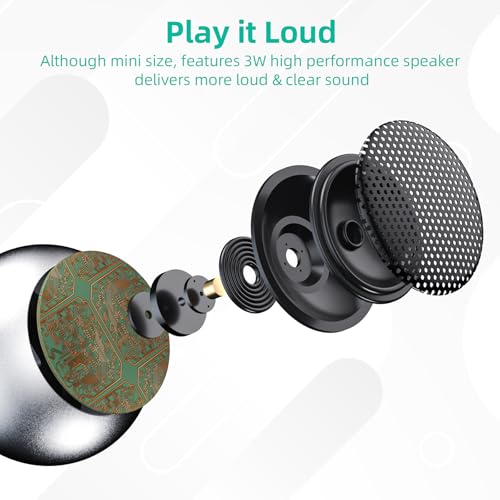 Portable Mini Bluetooth Speaker with Built-in Microphone, Black S746468