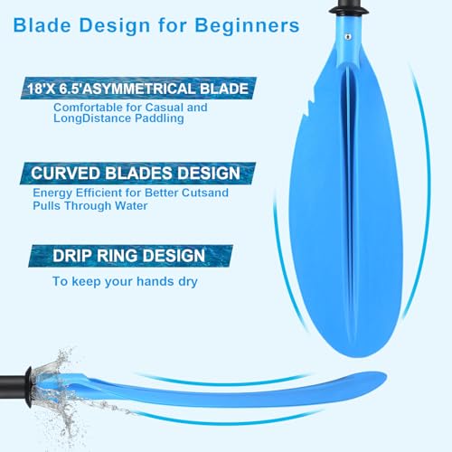 Kayak Paddle 4 Pieces Telescopic 70-97 inch for Kayaking Canoeing Boating Z1995