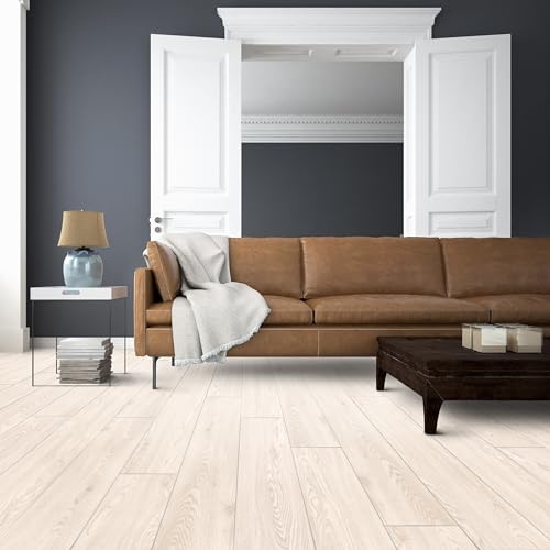 Achim Home Decor Nexus Planks Peel and Stick Vinyl Floor Tile, Hickory, 10-Pack E9163