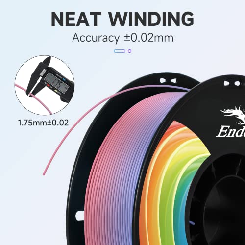 Creality PLA Plus Filament 1.75mm Rainbow Multicolor 1KG Spool O376011
