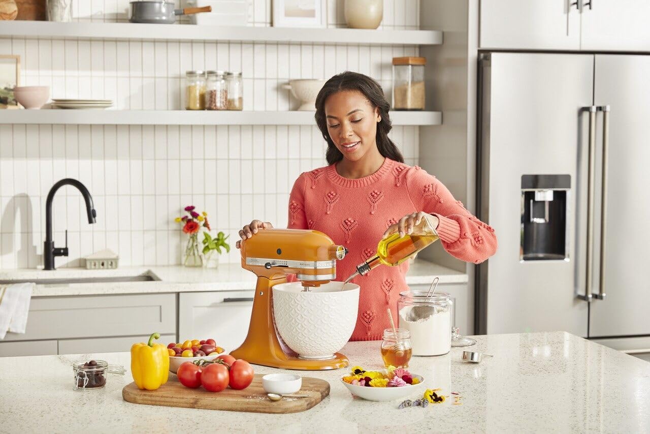 KitchenAid 5 Quart Ceramic Bowl for Tilt-Head Stand Mixers, White O97767