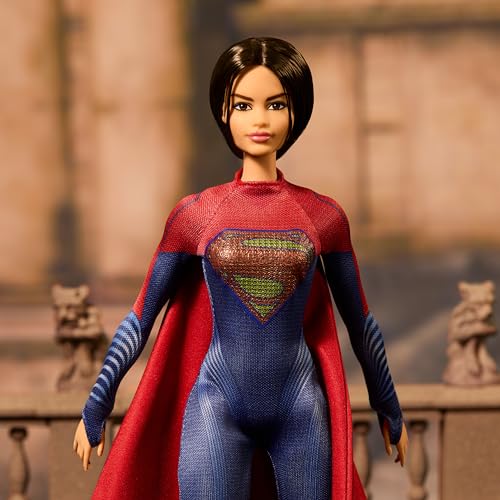 Barbie Supergirl Collectible Fashion Doll with Cape and Display Stand Y593