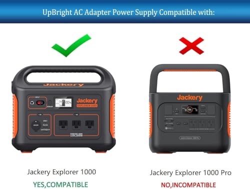 UpBright AC/DC Adapter Compatible with Jackery Explorer 1000 Portable Power Station L356947