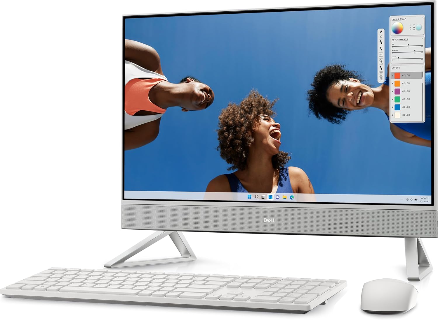 Dell Inspiron 5420 23.8" FHD Touchscreen All-in-One Desktop, Intel Core i7, 16GB RAM, 512GB SSD, Windows 11, White M830376