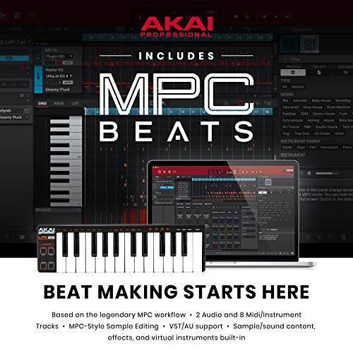 AKAI Professional LPK25 USB MIDI Keyboard Controller with 25 Velocity-Sensitive Keys E273419