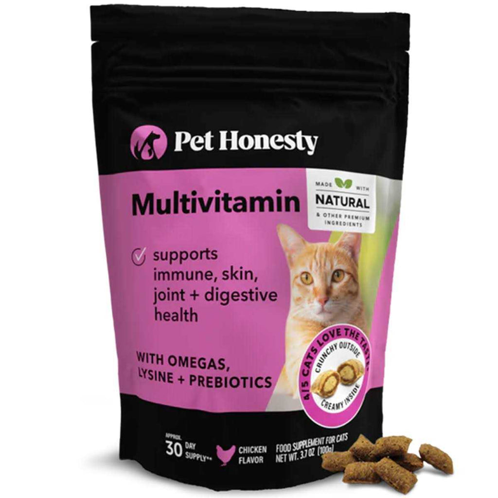 Pet Honesty Multivitamin Supplement Dual Texture Chews for Cats - Pet Supplies online store