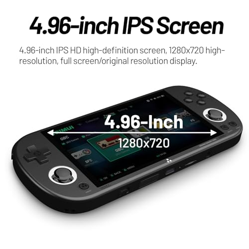 Trimui Smart Pro 4.96" Handheld Game Console with 128G SD Card (Black) U327