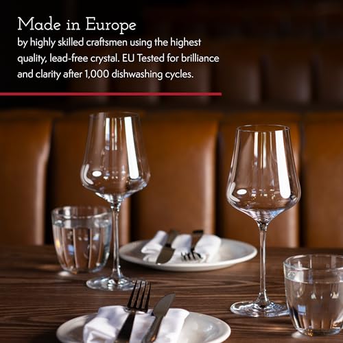 Gabriel-Glas StandArt Crystal Wine Glasses, Set of 2 with Gift Box, 16 oz, Dishwasher Safe F691