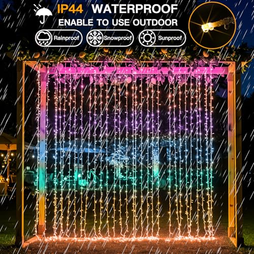 suddus Curtain Lights 300 LED Warm White for Bedroom, Outdoor & Christmas Decor K310