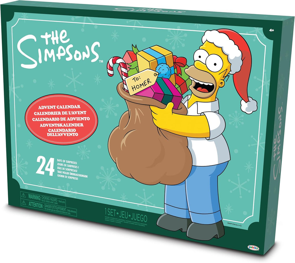 Disney The Simpsons Advent Calendar Holiday 2024-24 Days of Surprises with Mystery Characters and Accessories! Approximately 1.5” Inch Scale Action Figures