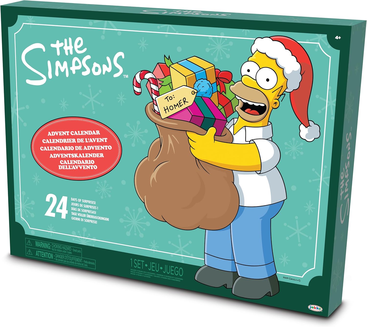 Disney The Simpsons Advent Calendar Holiday 2024-24 Days of Surprises with Mystery Characters and Accessories! Approximately 1.5” Inch Scale Action Figures