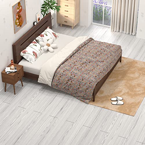 Oxdigi Peel and Stick Vinyl Flooring Roll 23"x393" Waterproof Wood Plank U1250