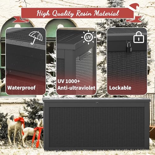 NUNU LAB 31 Gallon Outdoor Storage Box Waterproof Lockable Lid I8083
