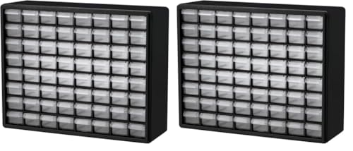 Akro-Mils 24-Drawer Plastic Storage Cabinet, Black I624065