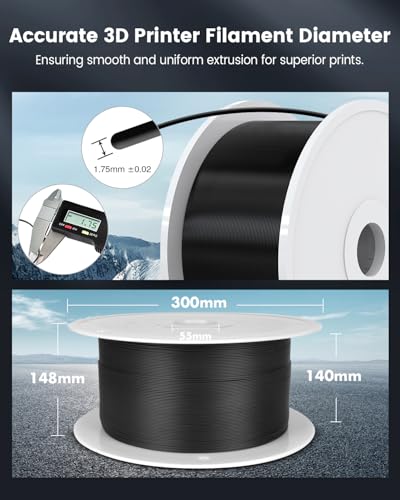 SUNLU 3D Printer Filament Bundle Multicolor PETG 1.75mm, 8 Pack, 2kg Total V41641