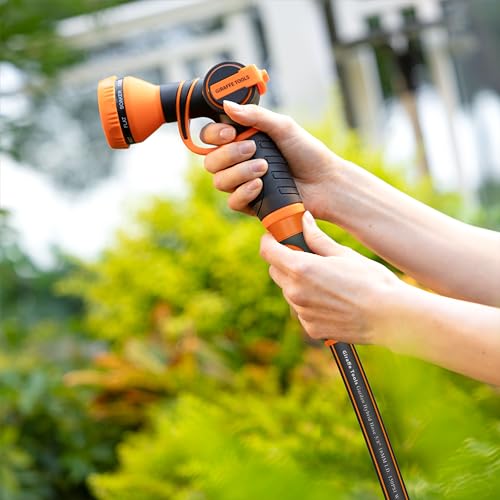 Giraffe Tools Garden Hose 100ft x 5/8", Heavy Duty Flexible Hybrid Hose Q38065